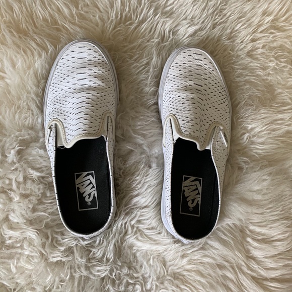 VANS Classic Slip On White Sneaker Mule!